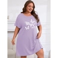 thumbnail image 4 of FEREMO Nightgowns for Women Printed Loungewear Dress With Pockets, 4 of 7