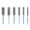 Silver, variant on NFTIGB 6PCS Bore Brush 4in Rust Proof Twisted Wire Cleaning Brush with 1/4in Hex Shank for Electric Drill Impact Driver White Nylon Multi-Purpose Cleaning Tool