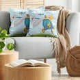 thumbnail image 5 of Ambesonne Cartoon Throw Pillow Cover 2 Pack, Funny Giraffe and Bird, 16", Blue Yellow Green, 5 of 5