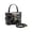 Black, variant on Women's Small Square Box Crossbody Bag Mini Top Handle Tote Shoulder Bag Pouch PU Leather Satchel Purse Handbag with Adjustable Shoulder Strap (Black)