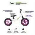 thumbnail image 2 of TheCroco 12 inch Balance Bike Lightweight, Adjustable Seat, No-Pedal training bike, Ages 2 to 5 Years, includes Bell, White and Pink, 2 of 6