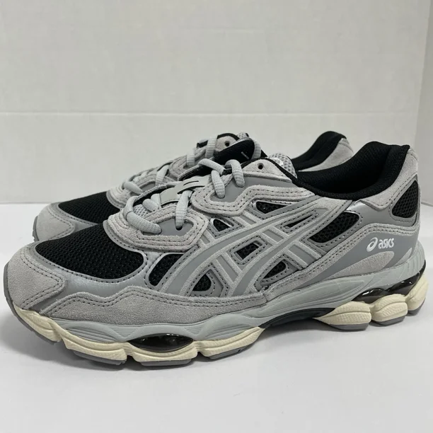 Asics Gel NYC Black Piedmont Grey 1203A383 004 Size 6 Men Size 7.5 Women Mesh