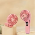 thumbnail image 4 of LHNFT 3 In1 Handheld Mini Fan, 2400 mAh USB Battery Personal Fan, Cooling Fan, USB Rechargeable Small Pocket Fan, 5 Speeds Personal Small Hand Fan Personal Foldable Fan for Indoor Home Office, 4 of 8