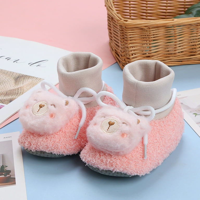 JDEFEG Baby Shoes Baby Shoes Knit Baby Toddler Shoes Warm Booties Shoes Fashion Printing Non Slip Breathable Boots 3 Month Old Baby Boots Baby Booties