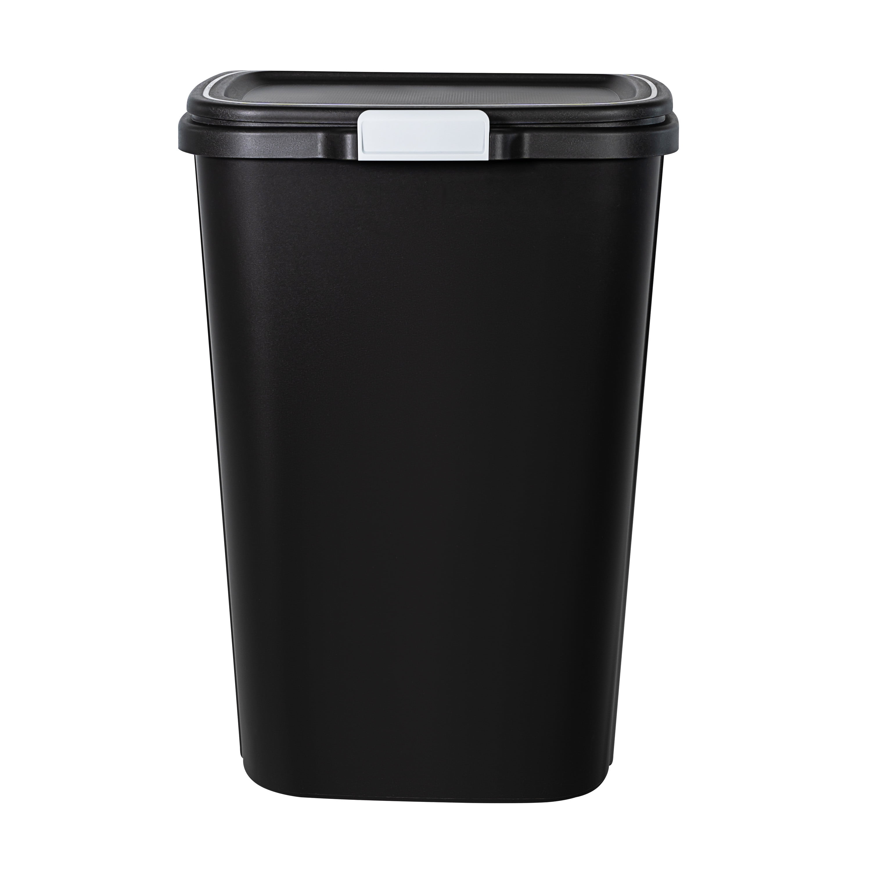 Plastic 13 Gallon Touch Top Trash Can BestOffice Color: Blue