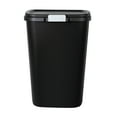 thumbnail image 4 of Hefty Kitchen Trash Can, 13 Gallon Plastic Odor Block Touch Top Garbage Bin with Push Button Lid, Black, 4 of 7