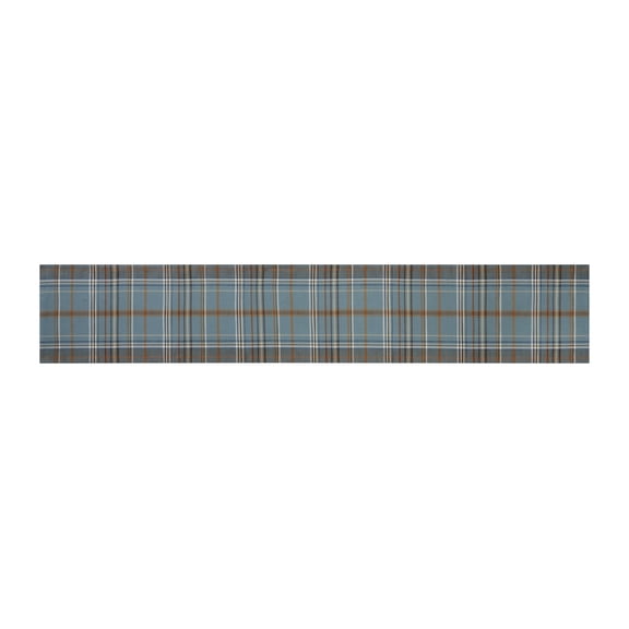 Harvest Plaid 13" x 72" Table Runner - 100% Cotton, Blue