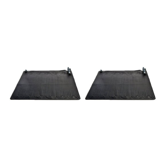 Intex Above Ground Swimming Pool Water Heater Solar Mat 28685E, Black (2 Pack)