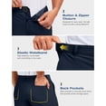 thumbnail image 5 of PULI Men’s Golf Shorts 9" Inseam Stretch Water-Resistant Quick Dry 5 Pockets Casual Travel Hiking, 5 of 7