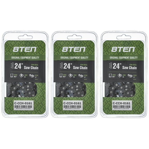 Semi Chisel Chainsaw Chain 24 inch .063 3/8 84DL for Husqvarna Jonsered 3 Pack 810-CCC2383H