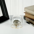 thumbnail image 2 of Plymor 3" x 3" Glass Display Dome Cloche with Gold Rim (no Base), Pack of 12, 2 of 2