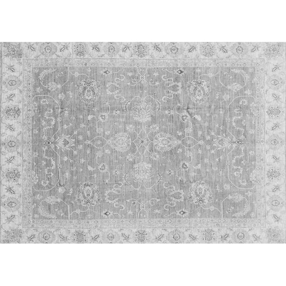 Ahgly Company Indoor Rectangle Oriental Gray Traditional Area Rugs, 7' x 10'