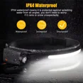thumbnail image 2 of Headlamp Rechargeable 2PCS, 230° Wide Beam Head Lamp LED with Motion Sensor Waterproof Head Light Flashlight, 2 of 8