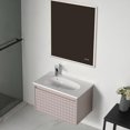 thumbnail image 4 of Blossom Thun 30" Floating Vanity | Khaki | LED Wall Mount Cabinet with Acrylic Sink & Storage, 4 of 10