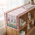 thumbnail image 6 of Table Runners 70 Inches Long Dress Scarves, Gnomes Easter Farmhouse Coffee/Dining/Kitchen Table Decor, Holiday Table Runner, Eggs Tulips Spring Floral Pink Plaid 13x70 Inch, 6 of 9
