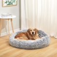 thumbnail image 2 of Calming Donut Dog Bed es Round Fluffy for Large Dogs -Anxiety Plush Machine Washable ( Large), 2 of 8