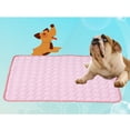 thumbnail image 4 of Nicehomfit Cushion for Cat Silk Pink Cooling Mat for Cat Home Decoration 1Set, 4 of 5