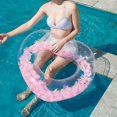 thumbnail image 3 of Anneau de Natation Transparent avec Forme de Cœur Gonflable pour Adulte, 3 of 3