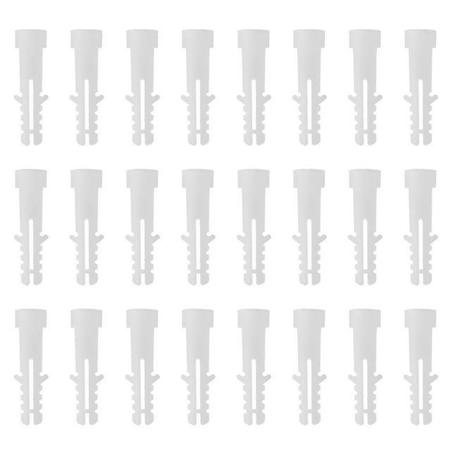 KONTONTY Colonne d'Expansion en Plastique Ancrage en Béton Fixations Murales 200 Pcs Blanc Auto-Perçant Haute Résistance