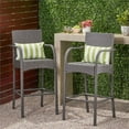 thumbnail image 2 of Noble House Chaise de Bar en Osier pour Extérieur Gris (Ensemble de 2), 2 of 15