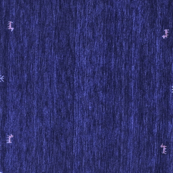 Ahgly Company Machine Washable Indoor Square Abstract Blue Contemporary Area Rugs, 4' Square