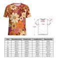 thumbnail image 2 of Nostalgic Vintage Floral Women's T-Shirt Short Sleeve T Shirts Tops Tee Ladies Loose T, 2 of 6