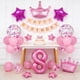 thumbnail image 3 of Set de Globos HAUCIAJEIN Número 8 Rosa de 32" para Cumpleaños, 3 of 4