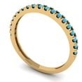 thumbnail image 2 of 0.57 ct Brilliant Round Cut Simulated Turquoise 14k Yellow Gold Stackable Band SZ 7, 2 of 6