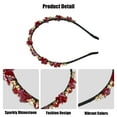 thumbnail image 4 of Unique Bargains 1Pc Bling Rhinestone Headband Unspecified Shapes Red Rhinestone Headband for Women 4.92"x0.59", 4 of 7