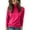 38#Hot Pink, variant on Mock Neck Tops for Women Long Sleeve Dressy Casual Lightweight Basic Knitted Pullover Sweater Wine S