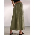 thumbnail image 3 of Pantalones Anchos de Verano para Mujer, Cómodos, Color Verde , Talla XXL, 3 of 4