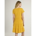 thumbnail image 4 of Time and Tru Women's and Women's Plus Tiered Cotton Mini Dress, Sizes XS-4X, 4 of 4
