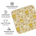 thumbnail image 3 of Lsque Cute Bee Gnomes Pattern 4" Drink Coasters Set of 4, PVC Leather Absorbent Coasters, Table Coaster Set Decorative Coffee Cup Coasters Housewarming Gift -Square, 3 of 6