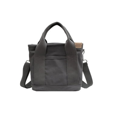 Tote Bag With Pockets Canvas Tote Bag With Zipper - Large Multipocket Crossbody Purse For Work & Travel Tote Purse