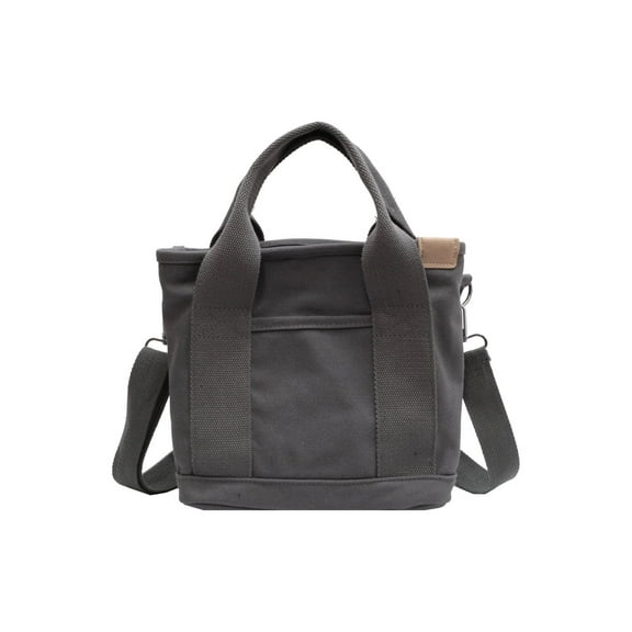 XmhyTop-A Large Capacity Multi-Pocket Handbag Canvas Tote Purses Crossbody Bag for Women Japanese Handmade Tote Crossbody Bag, Gray
