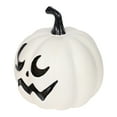 thumbnail image 2 of White Pumpkin w/ LED - 5 inches, 2 of 5