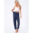 thumbnail image 3 of DARING DIVA Women's Elastic Waist Wide Leg Lounge Pants M Navy, 3 of 7