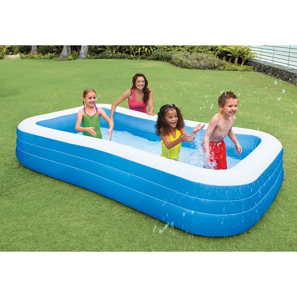 Intex Swim Center Family Inflatable Pool, 120" X 72" X 22", for Ages 6+