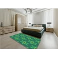 thumbnail image 5 of Ahgly Company Machine Washable Indoor Rectangle Transitional Medium Teal Green Area Rugs, 2' x 4', 5 of 7