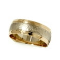 thumbnail image 2 of Gold 8mm Hammered Two Tone Comfort Fit Wedding Band New, 2 of 2