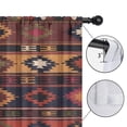 thumbnail image 4 of Blackout Kids Curtains,Boho Multicolor Ethnic Pattern with Geometric Shapes Childrens Insulated Curtains Set Of 2,Bedroom Essentials,Toddler Room Decor 42x54in(106x137cm), 4 of 5