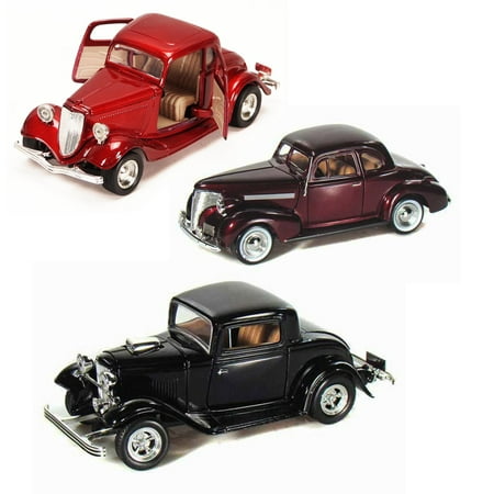 Best of 1930s Diecast Cars - Set 6 - Set of Three 1/24 Scale Diecast Model