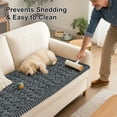 thumbnail image 6 of Smiry Couch Covers Sofa Cover Slipcover for Dogs Washable, Non Slip Sofa Protector, Fuzzy Couch cover Pet Friendly Home Decor, Dark Gray, 27.6" x 70.9", 6 of 10