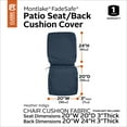 thumbnail image 3 of Classic Accessories Montlake Water-Resistant 44 x 20 x 3 Inch Patio Chair Cushion Cover, Heather Indigo, 3 of 10
