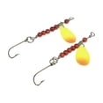 thumbnail image 2 of Lucky Strike Premium Victor Spoon, Yellow Flash, 2-Pack Spinner Spoon Fishing Lure, 2 of 5