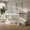 B-White, variant on Demi Bonn Full Over Full Bunk Bed with Safety Rail and Storage Stairs, Space-saving Solid Wood Bed Frame, White