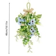 thumbnail image 3 of strola Toys Artificial Floral Swag 18in Plastic Hanging Greenery for Front Door Outdoor Indoor Wall Decor Summer Spring Multicolor, 3 of 6