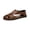 Brown, variant on Willtoo Men Closed Toe Faux Leather Beach Sandals Woven Strap Non Slip Breathable Comfortable Casual Summer Outdoor Shoes for Beach Activities