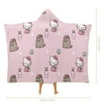 thumbnail image 2 of Hello Kitty Blanket Hoodie, Wearable Blanket, Cloak Hooded Throw Blanket, Soft Warm Fluffy Blankets for Bed Couch Sofa, 2 of 8