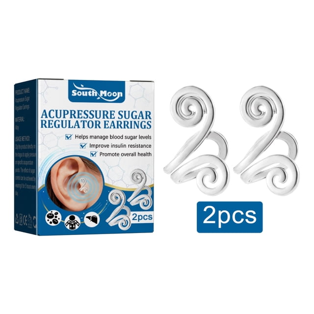 Kmbangi Boucles d'Oreilles d'Acupression, Masseur d'Oreille Sans Perçage Régulateur de Sucre Produit de Santé